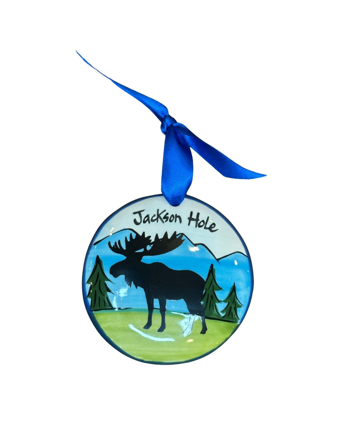 NOLA WATKINS COLLECTION Jackson Hole Moose With Mountains Ornament Default Title