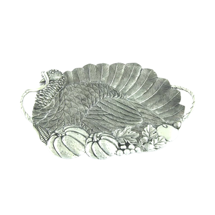 VAGABOND HOUSE PEWTER TURKEY SERVING TRAY