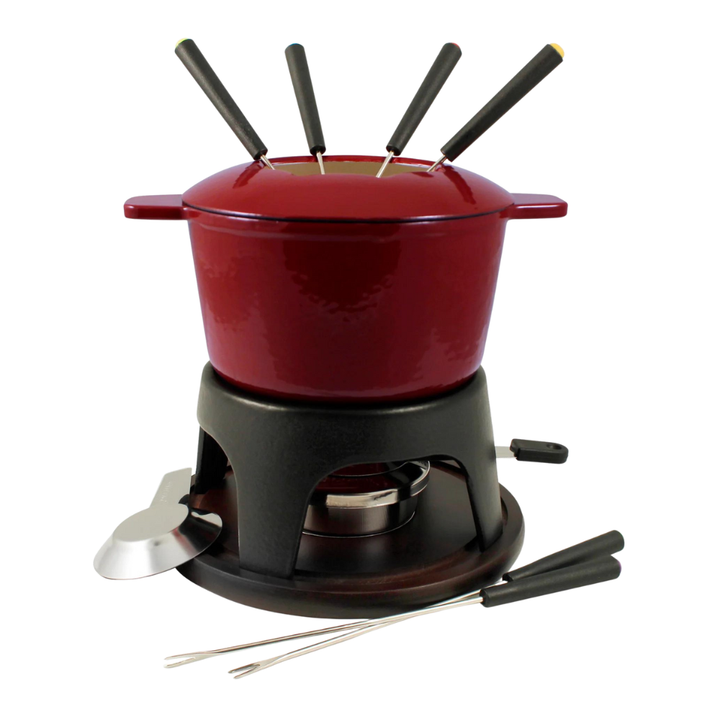 SWISSMAR Sierra Cherry Red Iron Fondue Pot SetI Default Title
