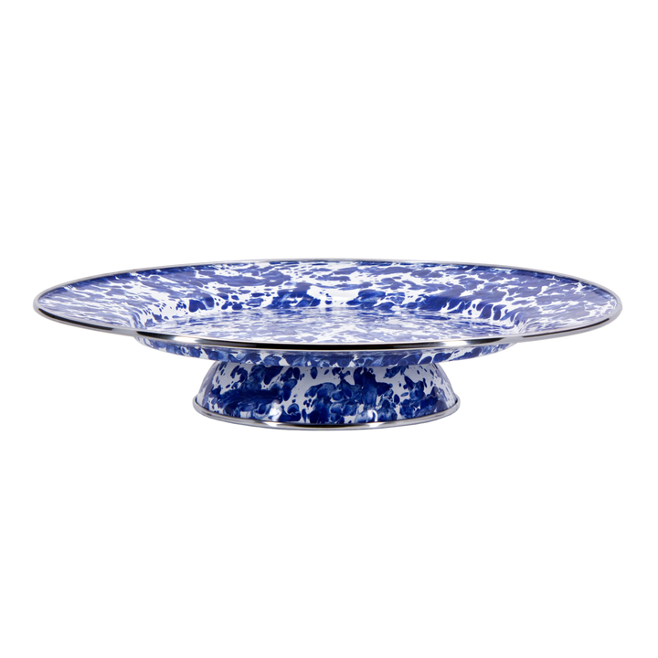 GOLDEN RABBIT Colbalt Swirl Cake Plate