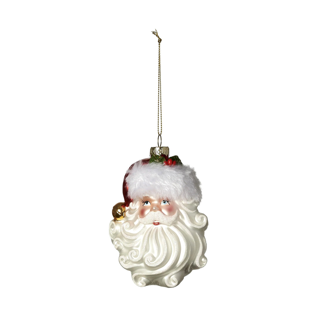 180 DEGREES Glass Santa Head Ornament
