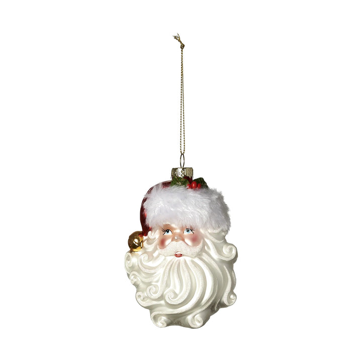 180 DEGREES Glass Santa Head Ornament