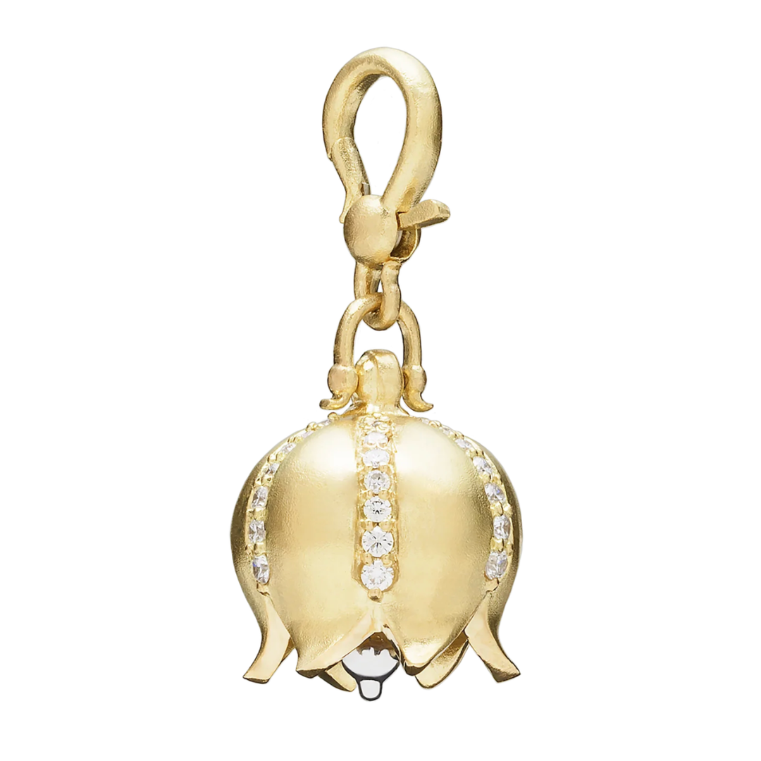 PAUL MORELLI 18K Yellow Gold #3 Tinker Bell Meditation Bell With Diamonds Default Title