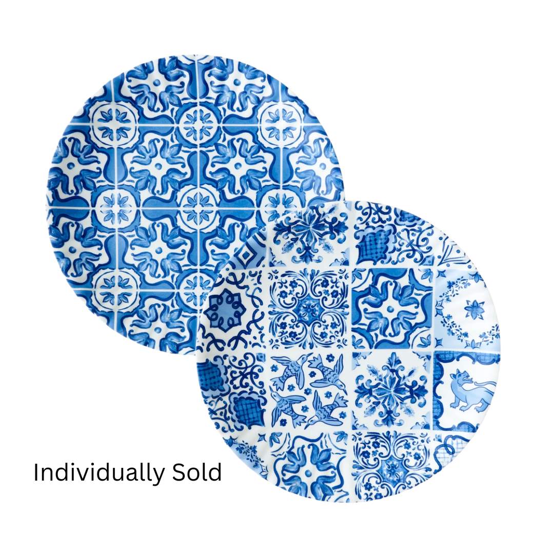 180 DEGREES Blue And White Melamine Plate Default Title