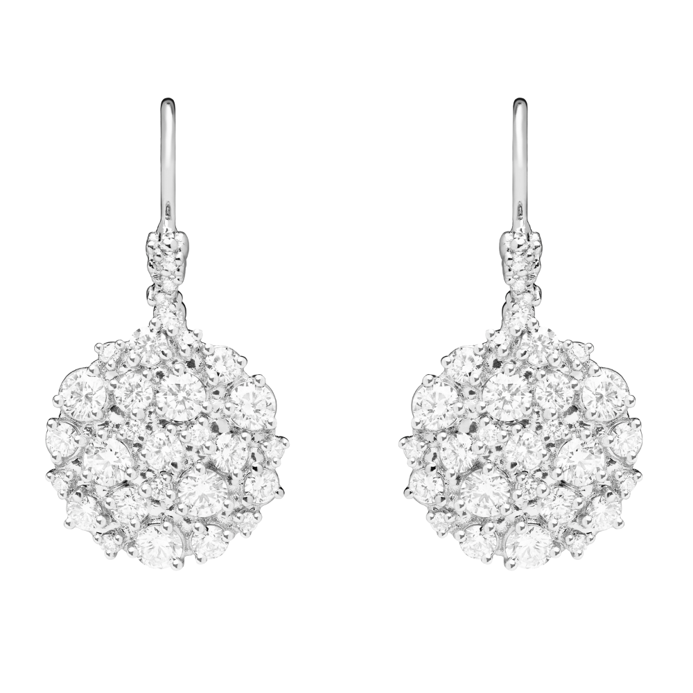 PAUL MORELLI 18K WHITE GOLD WITH DIAMOND DANGLE EARRINGS