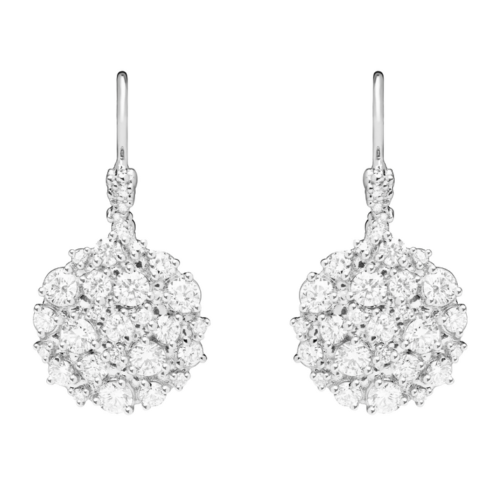 PAUL MORELLI 18K WHITE GOLD WITH DIAMOND DANGLE EARRINGS