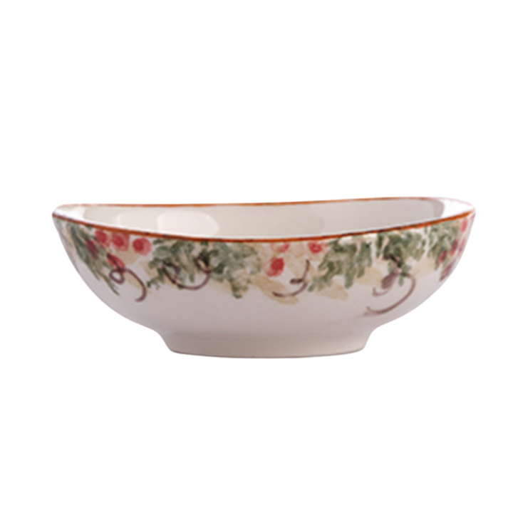 ARTE ITALICA Natale Small Oval Bowl Default Title