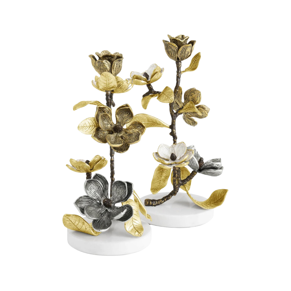 MICHAEL ARAM Vintage Bloom Candle Holders