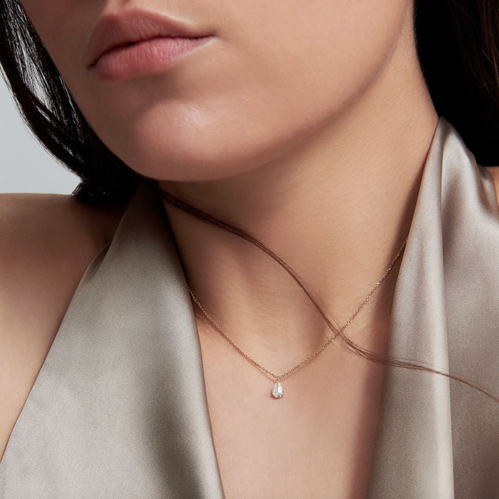 UNSAID Tear 18K White Gold Diamond Pendant Necklace