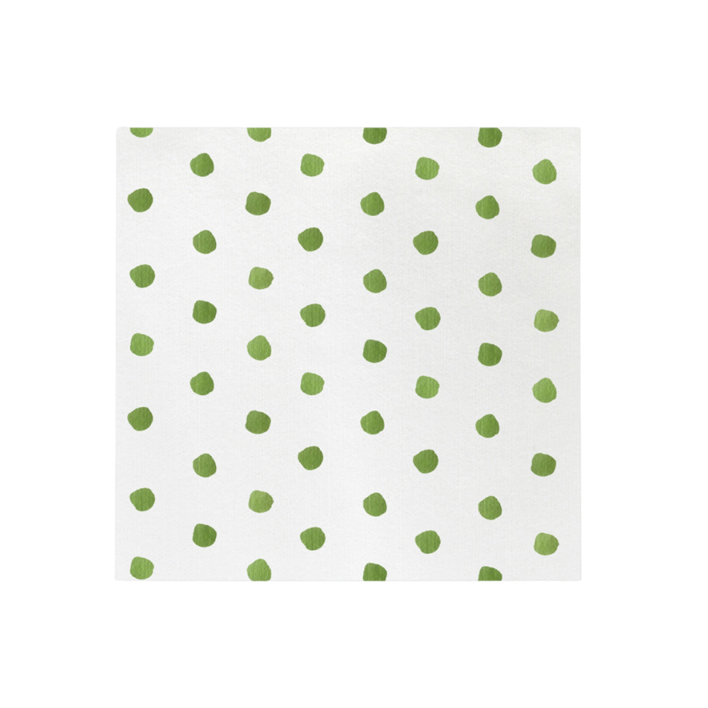 VIETRI Papersoft Napkins Green Dot Cocktail Napkins Default Title