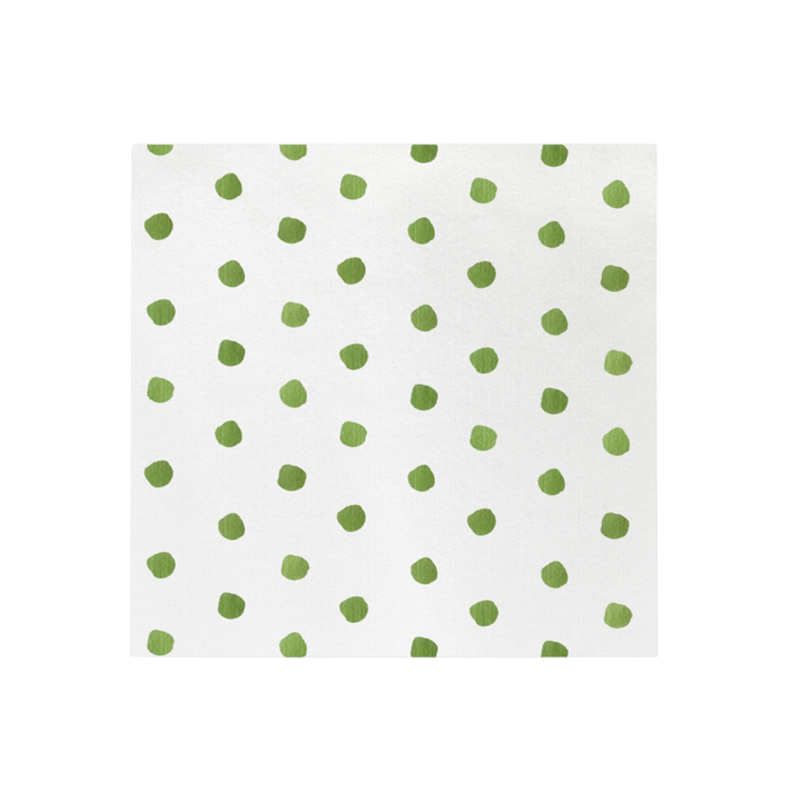VIETRI Papersoft Napkins Green Dot Cocktail Napkins Default Title