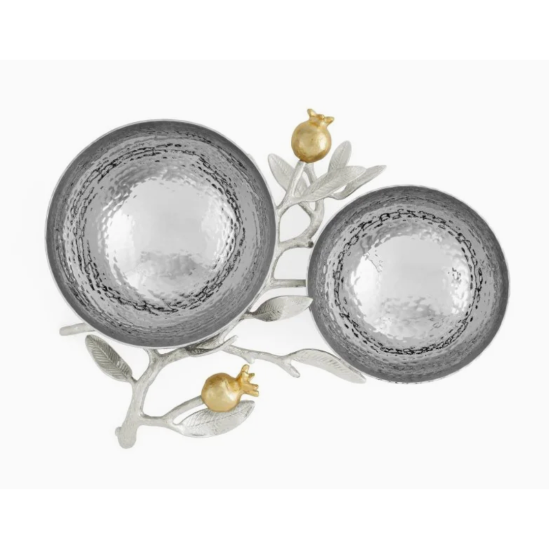 MICHAEL ARAM Pomegranate Silver And Gold Double Bowl