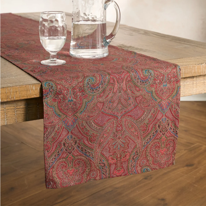 JULISKA Paisley Red Table Runner