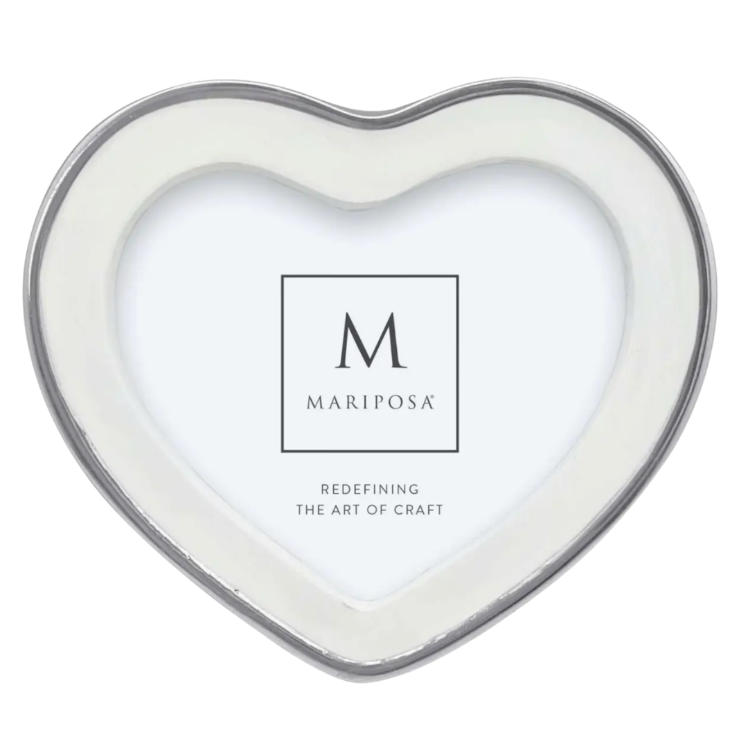 MARIPOSA Signature White Heart Photo Frame Default Title