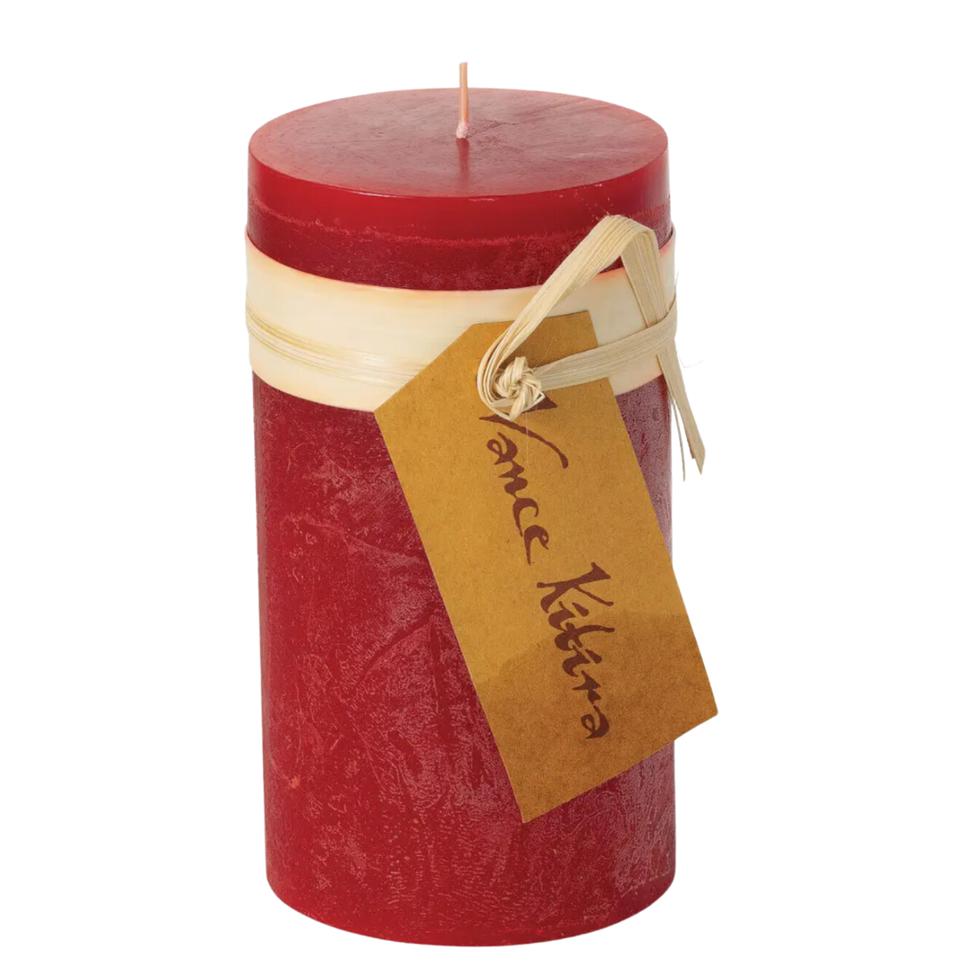 VANCE KITIRA Timber Pillar Cranberry Candle