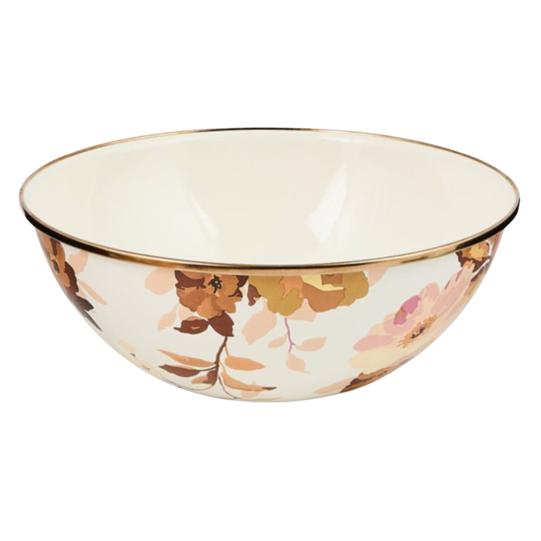 MACKENZIE CHILDS Wild Rose White Medium Everyday Bowl Default Title