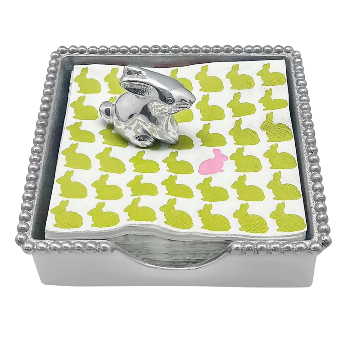 MARIPOSA Bunny Beaded Napkin Box Default Title