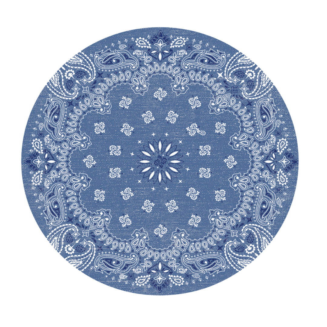 DAVANTI/VIA DECO HOME Tempo Blue Bandana Round Placemat