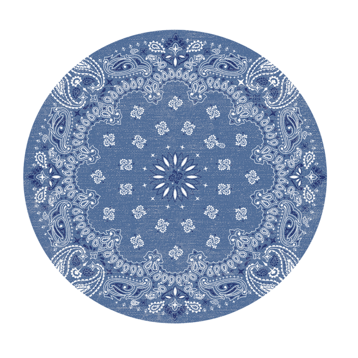 DAVANTI/VIA DECO HOME Tempo Blue Bandana Round Placemat