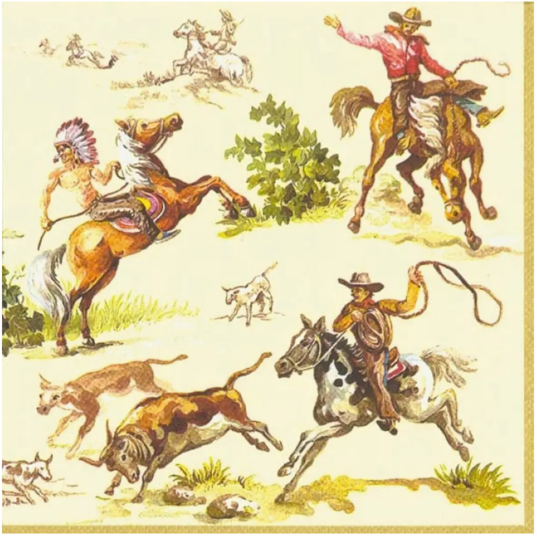 BOSTON INTERNATIONAL Wild West Paper Guest Towels