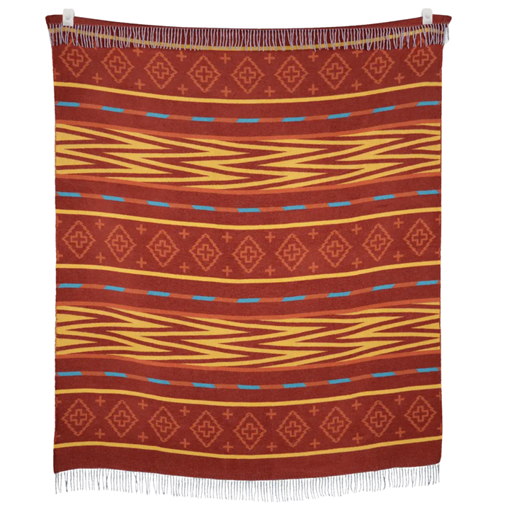 SACKCLOTH AND ASHES Legacy Red Bottom Throw