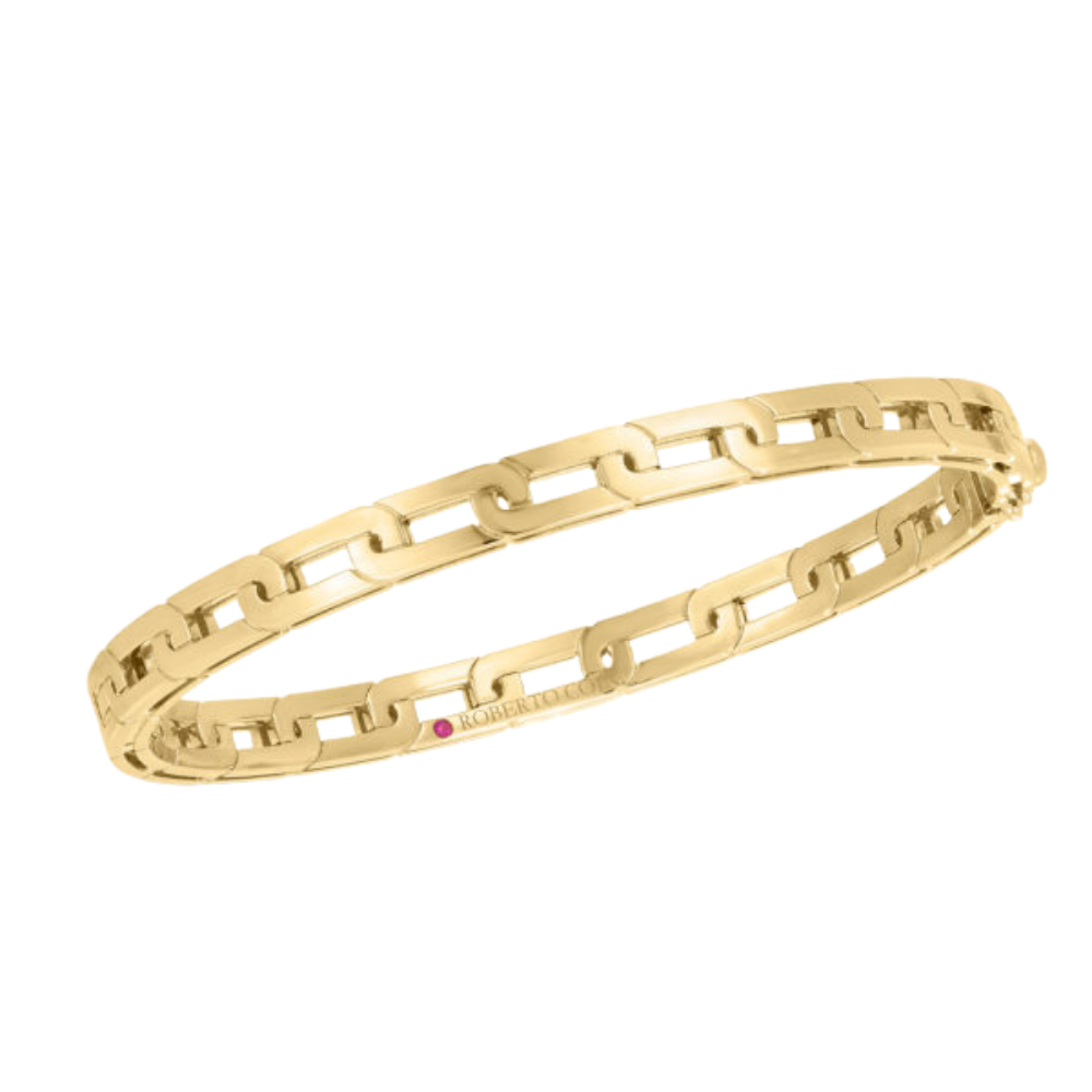 ROBERTO COIN 18K YELLOW GOLD BANGLE BRACELET