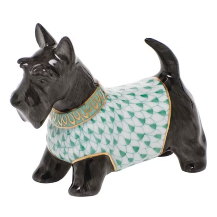 HEREND Scottie McDuff SAPPHIRE,BLACK,BLUE,GREEN,RUST,RASPBERRY