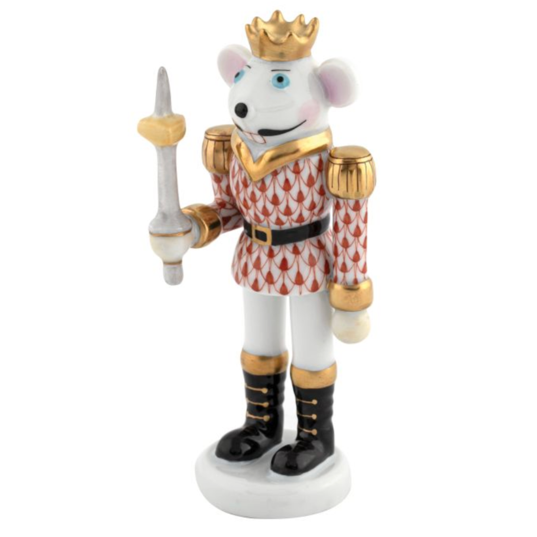 HEREND Mouse King Nutcracker RUST