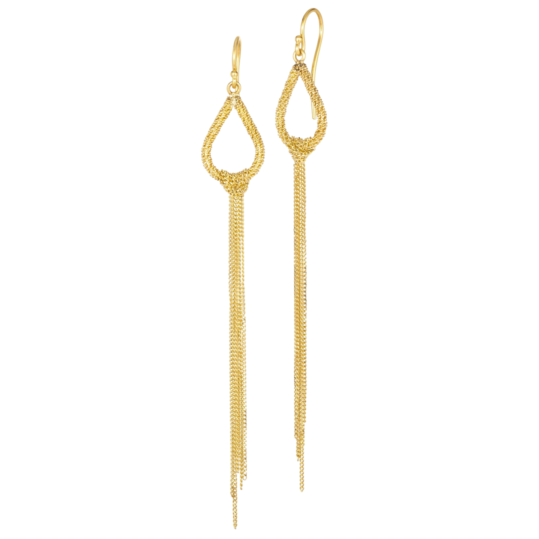 Stardust Cascade 18K Yellow Gold Earrings