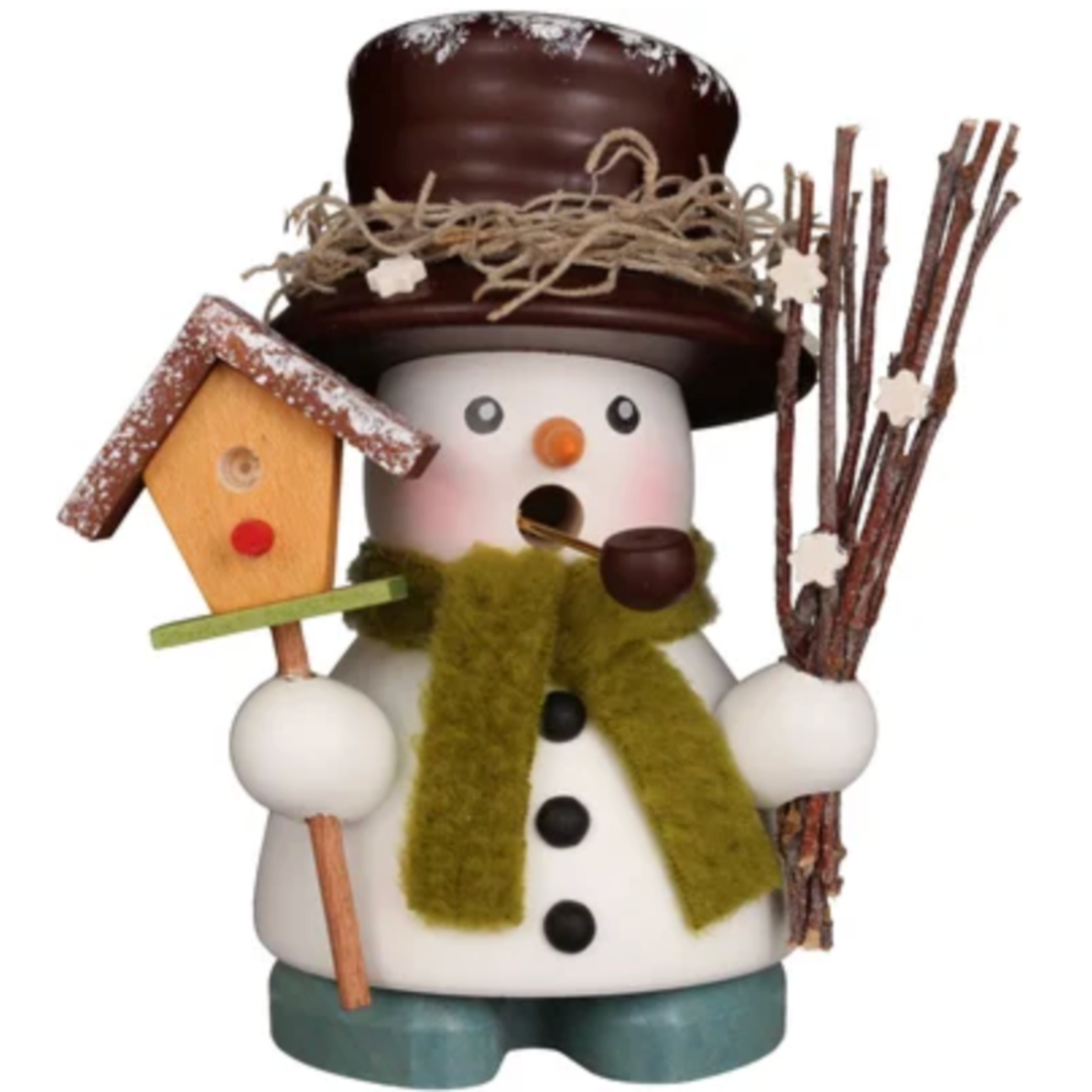 ALEXANDER TARON Mini Snowman With Aviary Bird House Default Title