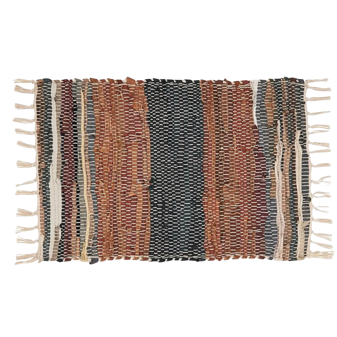 SARO Striped Multi Color Chindi Placemat Default Title