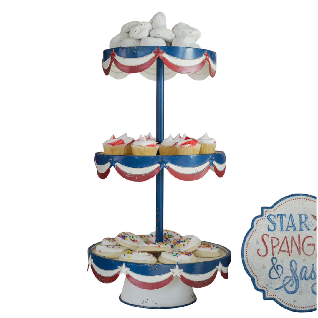 RAGON HOUSE Patriotic 3 Tier Tray Default Title