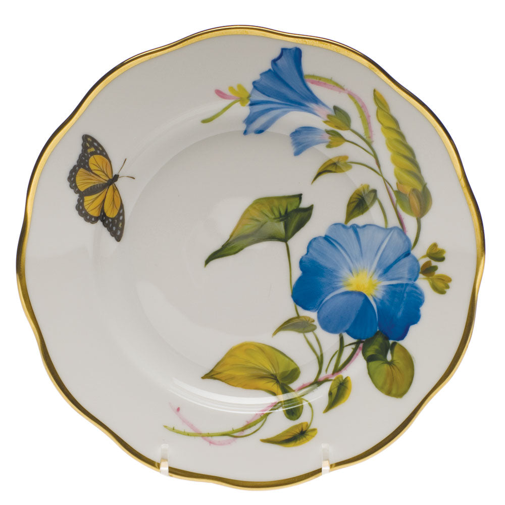 HEREND Texas Blue Bonnet American Wildflower Salad Plate