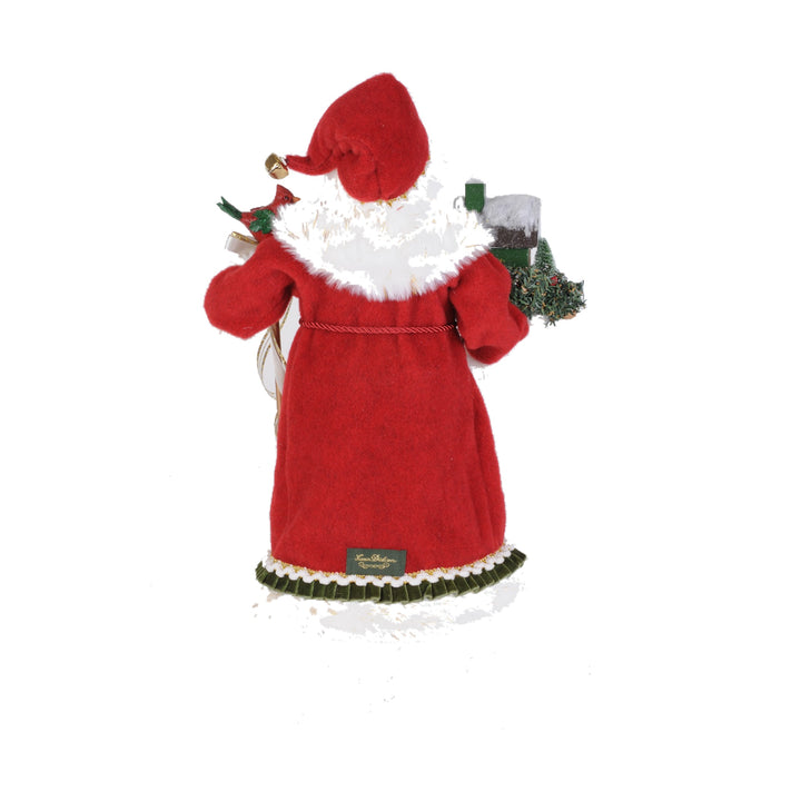 KAREN DIDION Lighted Evergreen Village Santa Figure