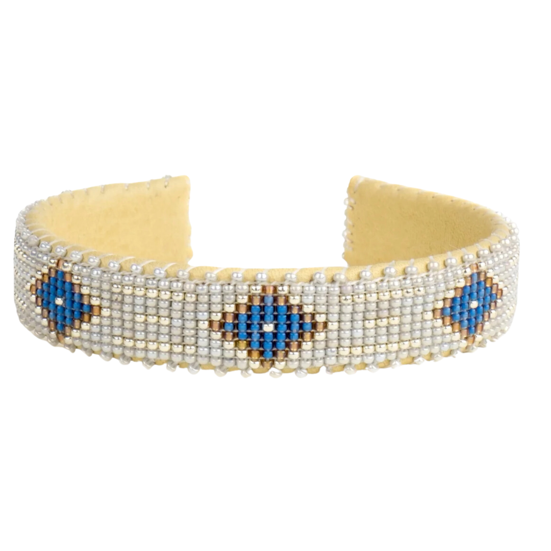 ETKIE Grace Small Glass Bead Cuff Bracelet Default Title