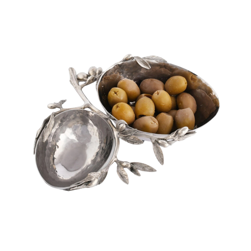 VAGABOND HOUSE OLIVE DOUBLE SERVING BOWL