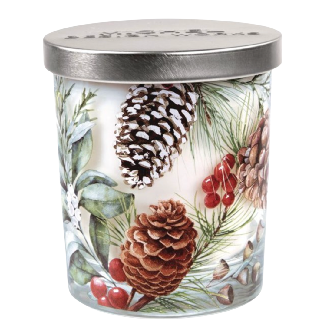 MICHEL DESIGN White Spruce Candle Jar With Lid Default Title