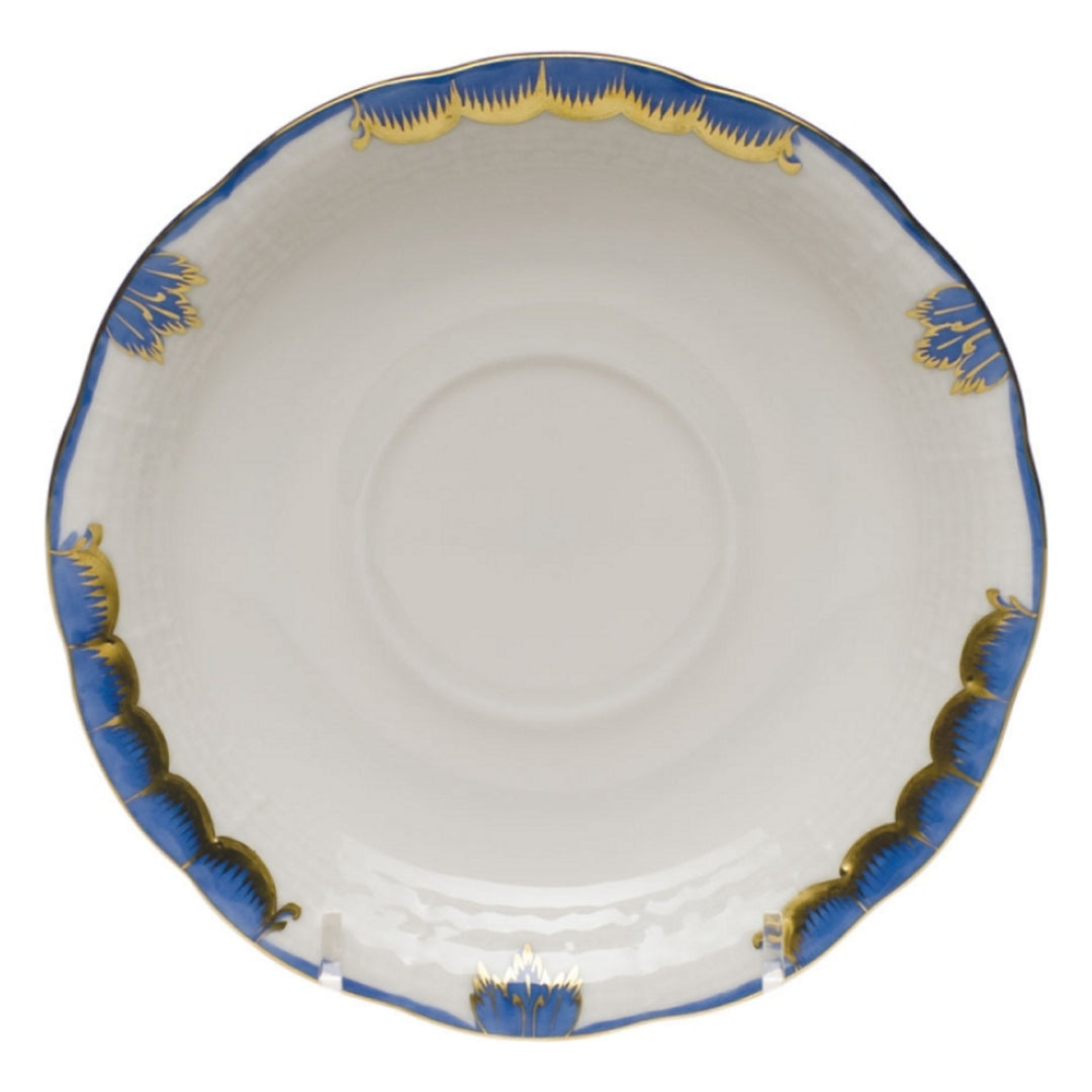 HEREND Princess Victoria Blue Saucer
