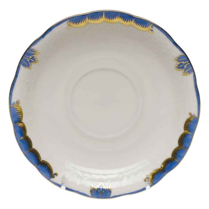 HEREND Princess Victoria Blue Saucer