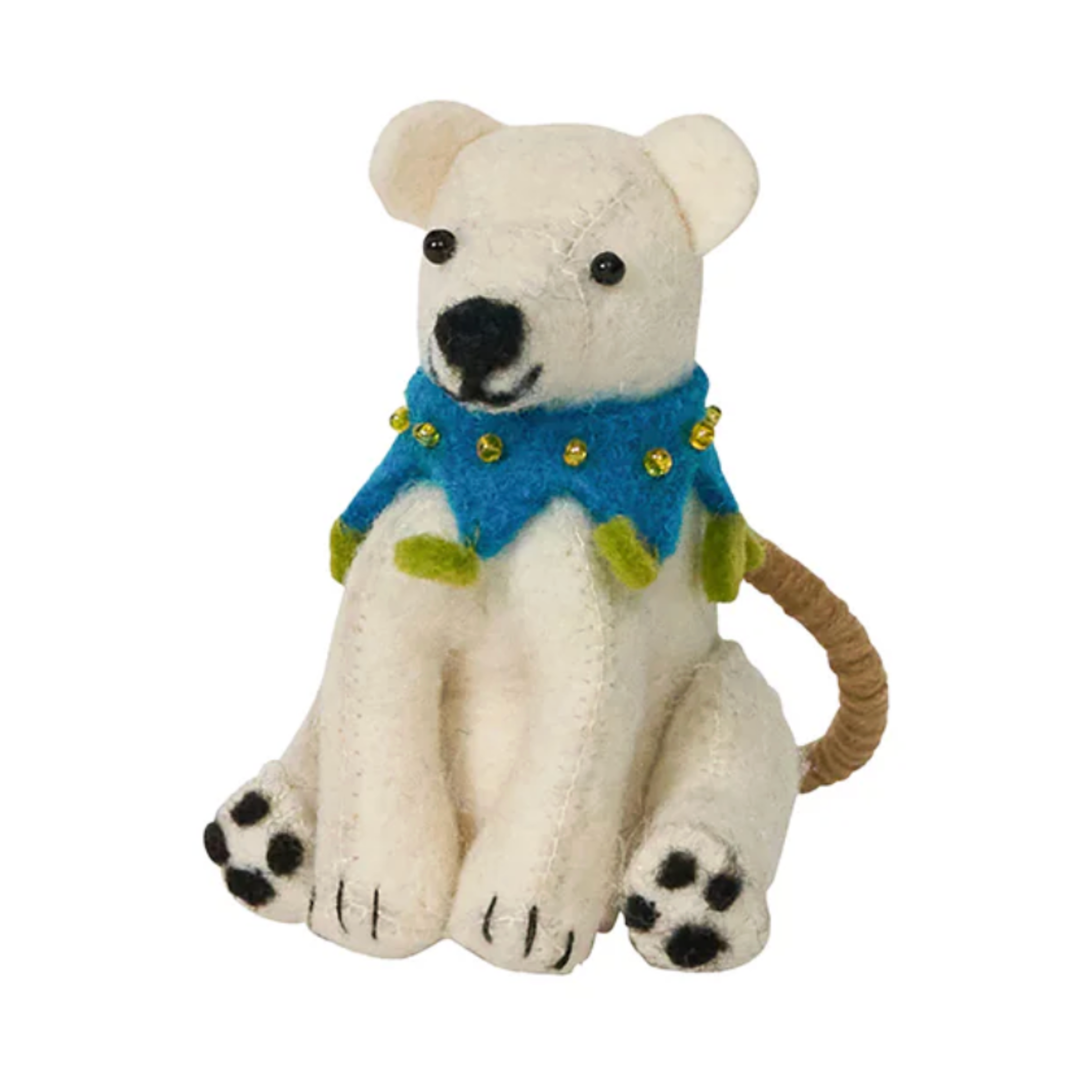 JULISKA Berry And Thread North Pole Polar Bear Napkin Ring Sold Individually Default Title