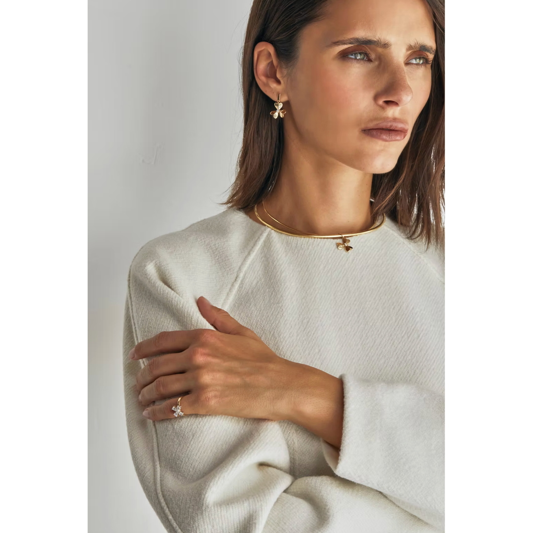 KELLY FLETCHER Diamond 18K Yellow Flower Ring