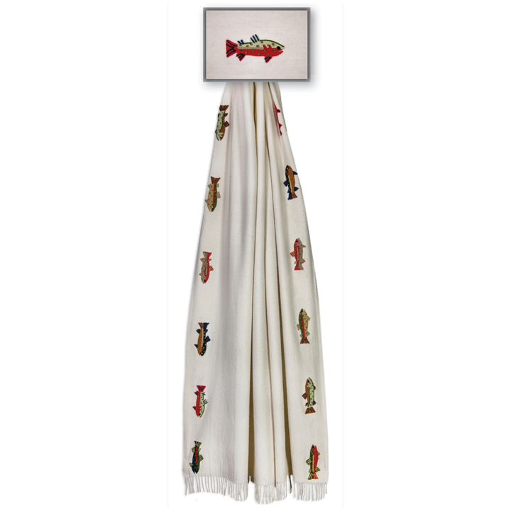 CHANDLER 4 CORNERS Summer Trout Wool Blanket