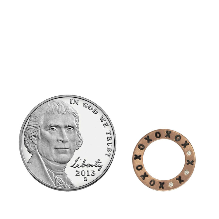 HEATHER B. MOORE 14K ROSE GOLD DIAMOND CIRCLE CHARM