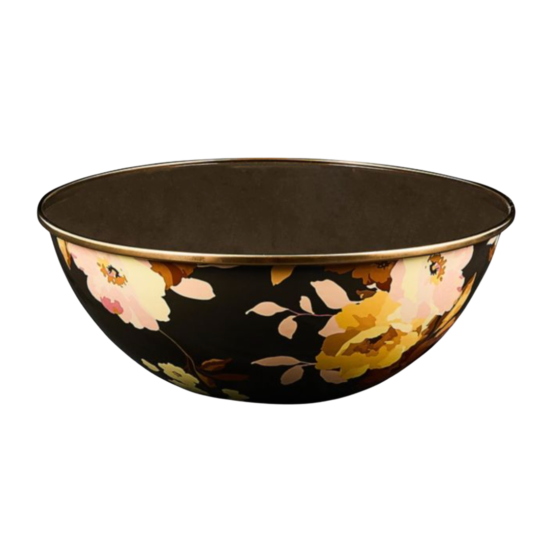 MACKENZIE CHILDS Wild Rose Brown Medium Everyday Bowl