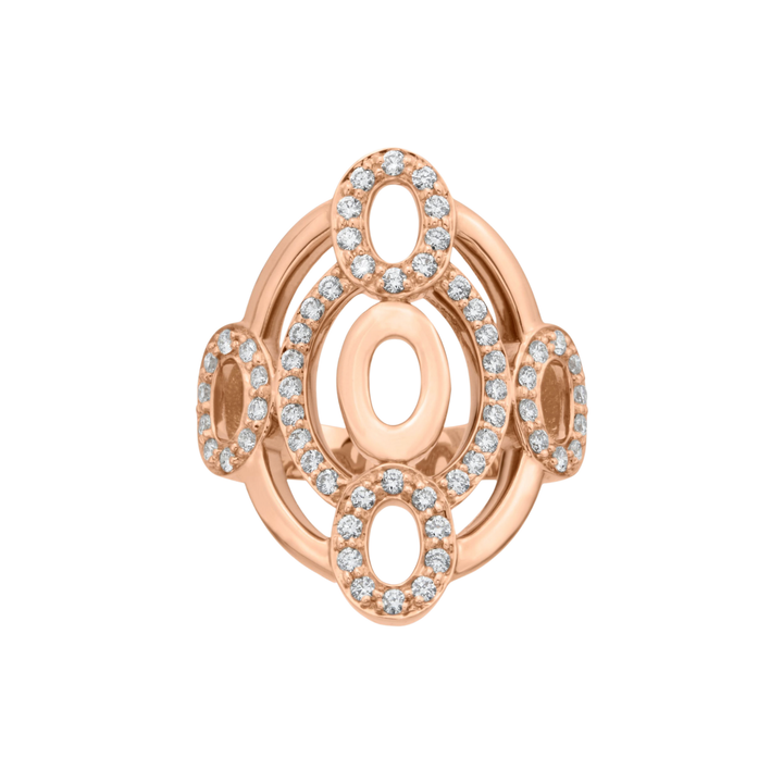 GUMUCHIAN 18K Rose Gold Diamond Carosel Ring
