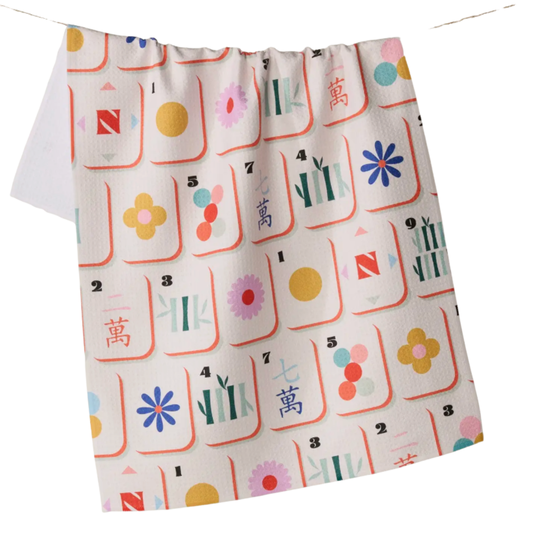 GEOMETRY Tile Toss Mahjong Tea Towel Default Title