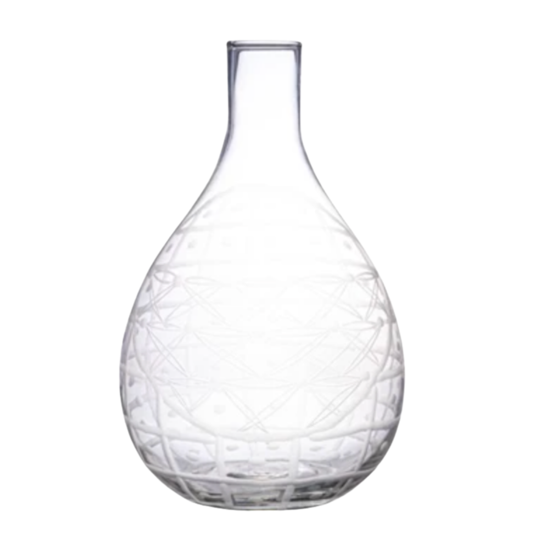 CREATIVE CO-OP Hand Blown And Etched Carafe Default Title