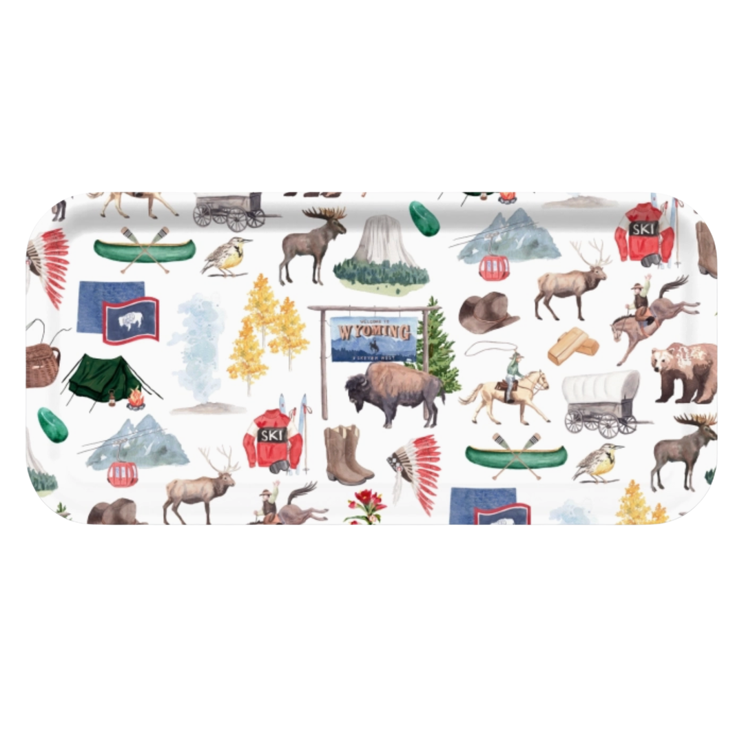 THE MUDDY DOG Wyoming Forever Rectangular Serving Tray