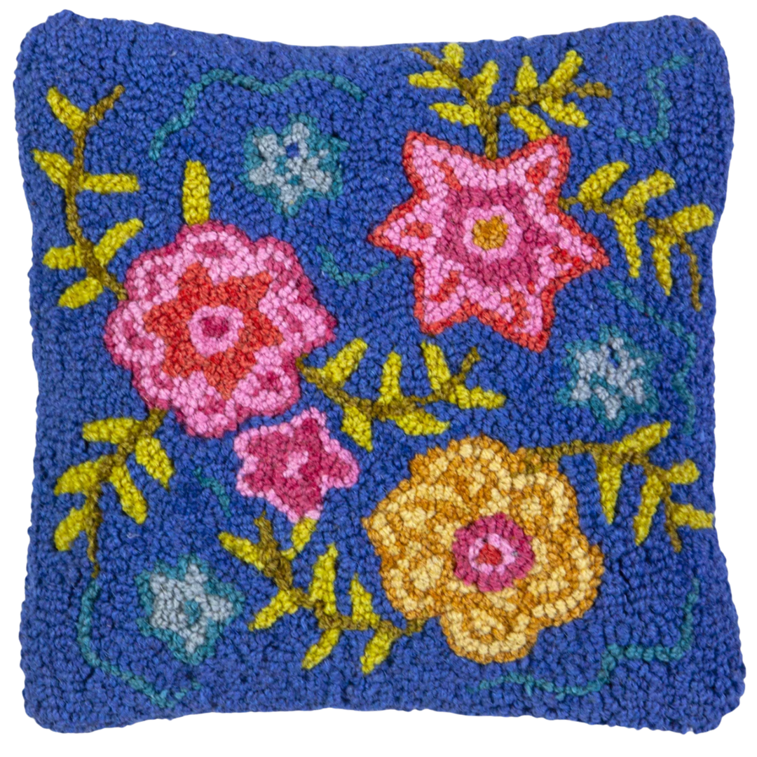 CHANDLER 4 CORNERS Spring Flower Hand Hooked Pillow Default Title