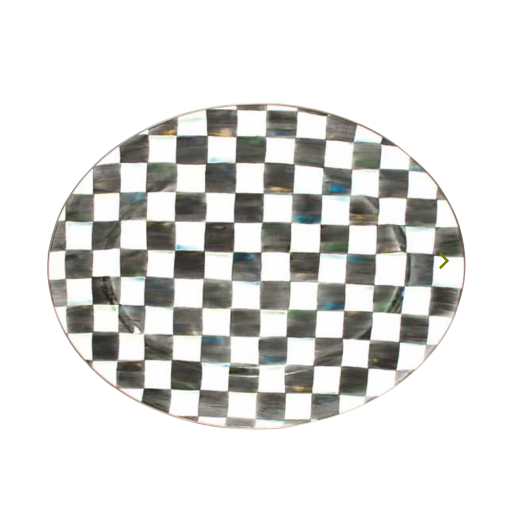 MACKENZIE CHILDS Courtly Check Oval Platter Default Title